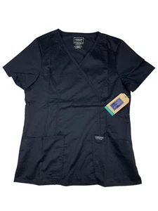 Cherokee Workwear Revolution Damen Mock Wrap Scrub Top schwarz - Größe M - Bild 1 von 10