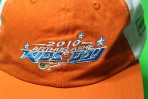 Arthur Ashe Kids Day Hat Orange Stitched Adjustable Baseball Cap Hess Gas 2010 - Picture 1 of 5