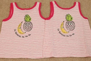 Twins Set Toddler Girls Size 4T Little Star Organic Summer Shirt Fruit Banana - Picture 1 of 1