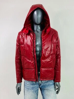 $279 Puffer Jacket True Religion Men Jackets Puffer Ruby Red Small Medium Large - Image 1 of 4