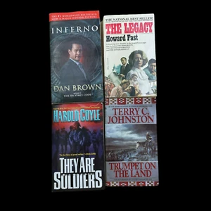 Lot of 4 Paperback Crime, Thriller Novels Various Authors and Titles Inferno - Picture 1 of 11