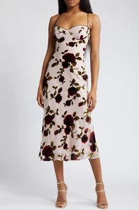 Rare London Floral Devoré Underwire Midi Dress - Picture 1 of 7