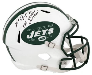 Wayne Chrebet Signed Jets T/B Riddell F/S Rep Helmet w/Green Lantern - (SS COA) - Picture 1 of 1
