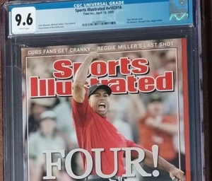 2005 Tiger Woods 4th Masters win NEWSSTAND Sports Illustrated CGC 9.6 FREE SHIP - Picture 1 of 3