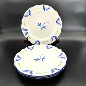 SUSAN SARGENT BLUESPRINGS FOR NORITAKE SALAD PLATES 94718 - Picture 1 of 5