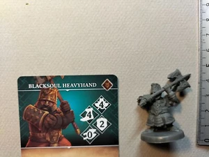 BLACKSOUL HEAVYHAND DWARF MINIATURE +ENG CARD DUNGEON SAGA ORIGINS/MANTIC G58 - Picture 1 of 1