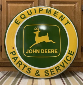 John Deere Metal Sign Parts Service Equipment Vintage Style Tractor Wall Decor - Picture 1 of 5