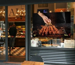 3D Grill Kebab Shop BBQ R3364 Fenster Aufkleber Vinyltapete Wandbilder Kay - Bild 1 von 11