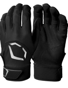 Guantes de bateo EvoShield negros destacados adulto XL - negros - nuevos con etiquetas - Imagen 1 de 7