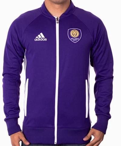 ADIDAS MLS Orlando City Anthem Purple White F/Z Soccer Track Jacket NEW Mens 2XL Cover