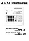 AKAI MPC 60 MIDI Produktionszentrum SERVICEHANDBUCH