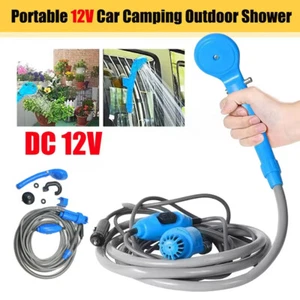 12v Portable Shower Caravan Camping Motorhome Horsebox With 2m Hose - Picture 1 of 15