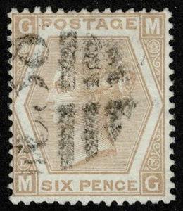 1872 GB Used Abroad CALLAO C38 6d Buff Pl 12 MG SG 123 / Z43 Fine Strike FU - Picture 1 of 1