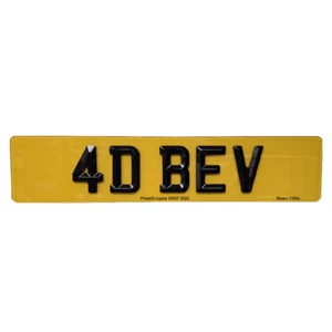Placas numéricas cortas 4D RETRO borde biselado 18, 16, 14, 13,5, 11 pulgadas - Imagen 1 de 8