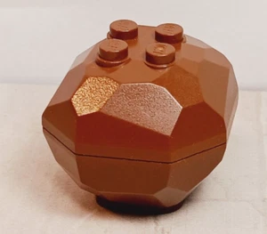 LEGO Boulder Rock Brown Mountain Piece Reddish Brown Opens Ring Box Gift Money - Picture 1 of 1