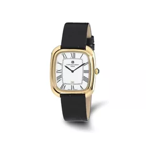 Ladies Charles Hubert IP-plated Square Face Leather Band Watch - Picture 1 of 5