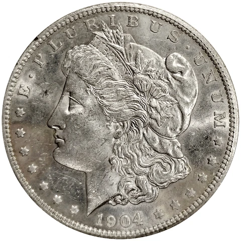 1904 O MORGAN SILVER DOLLAR $1 US COIN SEMI PROOF-LIKE PL LUSTER BU UNC GEM MS++ Cover