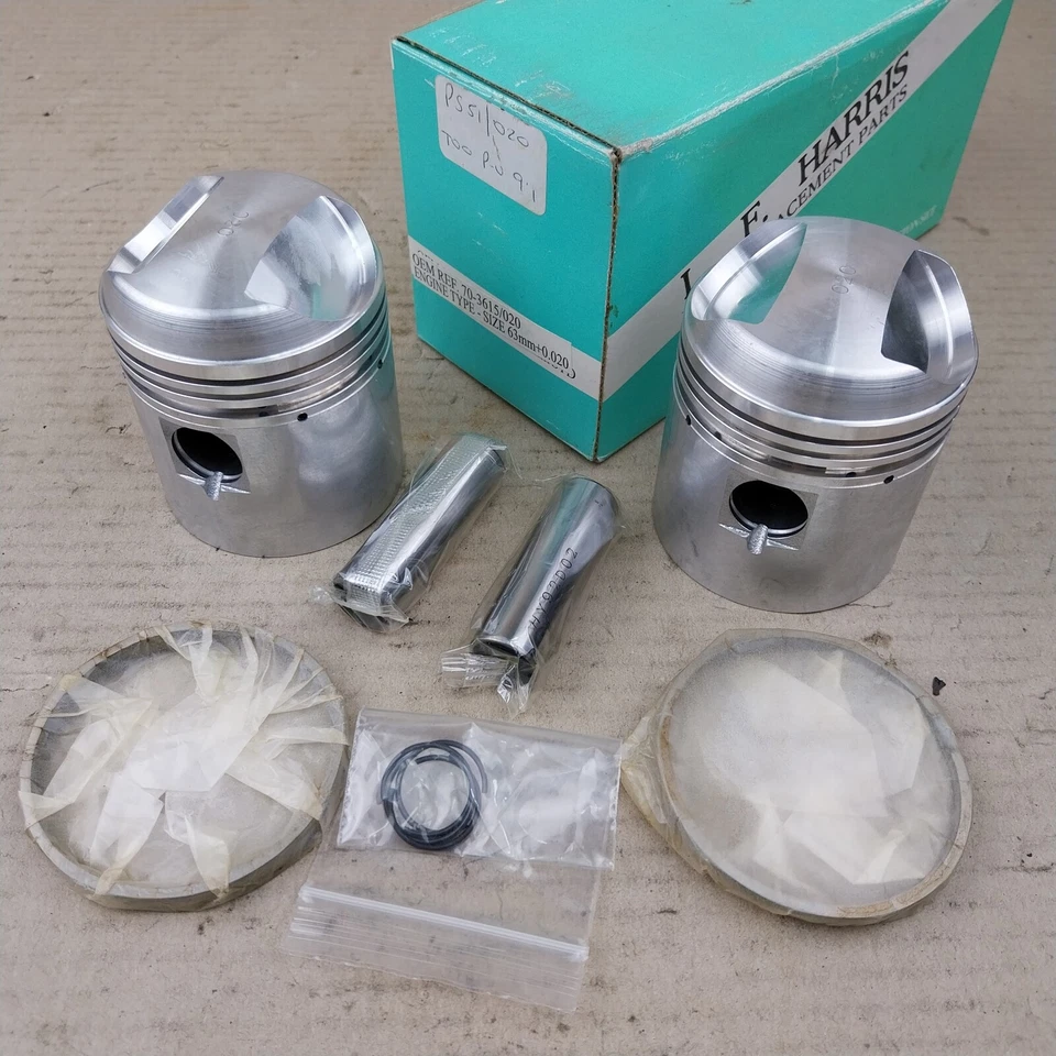 Pistones Triumph 500 Pre Unit Twins T100 9:1 NOS, 70-3615 E3615 +0,020 de gran tamaño Foto 1 de 1