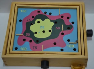 Labyrinth aus Holz mit vier Spielflächen in Originalverpackung - Bild 1 von 12
