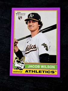 2025 Topps Heritage Purple RC Jacob Wilson Rookie Centered #15 GRADE ME SSP - Picture 1 of 6