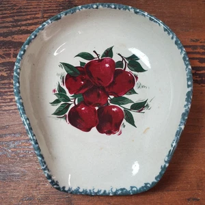 Home & Garden Party Stoneware Apple Cluster Spoon Rest , Made in USA 1999 - Picture 1 of 10