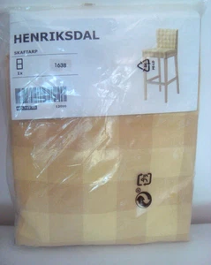 IKEA Henriksdal Barhocker Bezug SKAFTARP goldgelb kariert Barhocker Schonbezug - Bild 1 von 8