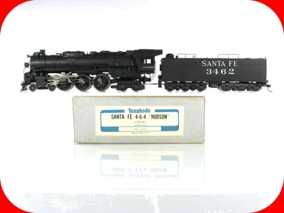 HO Scale BRASS ***SANTA FE*** 4-6-4 Hudson Locomotive #3462 -- Tenshodo 139, PFM - Image 1 of 4