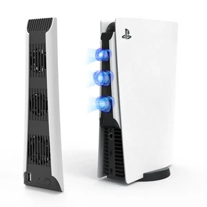 Playstation 5 PS5 Solución de Enfriamiento Trasero Triple Ventilador Plug & Play Refrigerador Externo - Imagen 1 de 12