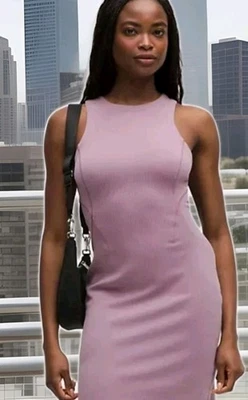 Lululemon Ribbed Softstreme Slim-Fit Tank Dress NWT Sz 10 Lavender Lux - Изображение 1 из 4