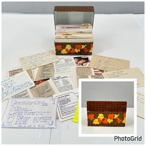Vintage Omas Rezeptbox Syndikat MFG typisierte handgeschriebene Karteikarten geschnitten abgeschnitten - Bild 1 von 15