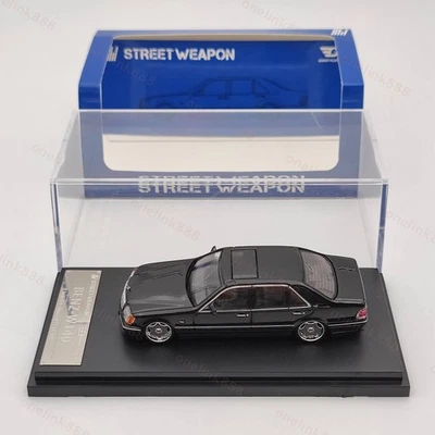 SW 1:64 Benz W140 S600 Black Diecast Toys Car Models Limited Collection Gifts - Bild 1 von 4