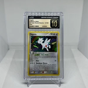 2004 Pokemon EX Team Rocket Returns, Togetic, Holo 14/109 CGC Pristine 10. POP 3 - Picture 1 of 3