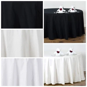 108" Round 100% COTTON Tablecloths HIGH QUALITY Wedding Dinner Banquet Linens - Picture 1 of 19