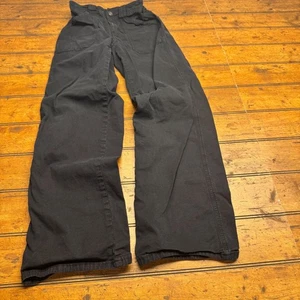 American Eagle Outfitters pantaloni cargo donna gamba larga neri taglia 0 - Foto 1 di 8