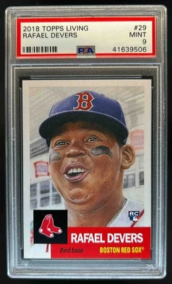 2018 Topps Living Rafael Devers RC Rookie #29 Red Sox PSA 9 - Imagem 1 de 2