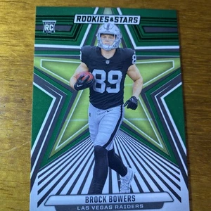 Brock Bowers Rookie Green Parallel 2024 Panini Rookies & Stars Football - Picture 1 of 4