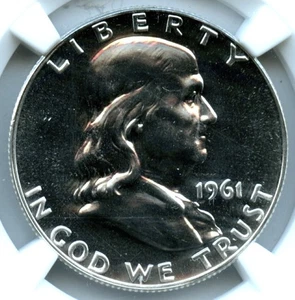 1961 Franklin Half Dollar, NGC PF 68 - Picture 1 of 3