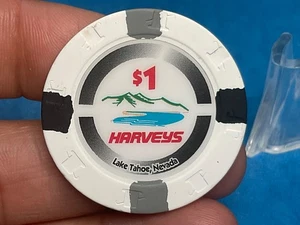 $1————HARVEVS———-LAKE TAHOENEVADA CASINO CHIP——---—Z-2772 - Picture 1 of 3