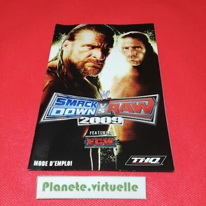NOTICE WWW SMACK DOWN VS RAW 2009 SONY PS2 PLAYSTATION 2 PAL FRA 🌟  - Picture 1 of 3