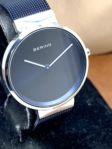 Bering Women's Watch 14531-307 Quartz Silver Blue Dial Mesh Stainless Steel 31mm - Picture 1 of 12