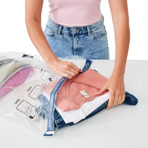 4 Pack Extra Large Travel Compression Storage Bags No Vacuum Needed Extra Large - Picture 1 of 5