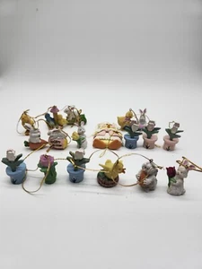 Juego de 18 adornos navideños miniatura vintage - Imagen 1 de 4