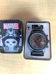 Orologio Marvel The Punisher Nuovo con Scatola di Latta Bellissimo Orologio Con Licenza Ufficiale - Foto 1 di 3