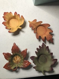 PartyLite Whispering Leaves Teelicht P8535U *** Retired Item Brandneu 4 Stück - Bild 1 von 3