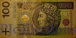 POLONIA - POLAND 100 ZLOTYCH 1994 PICK 176a aVF W/PINHOLES - Picture 1 of 2