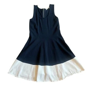 Vestido Rachel Rachel Roy Azul Marino Blanco Sin Mangas Elástico Color Bloque Talla Grande - Imagen 1 de 12