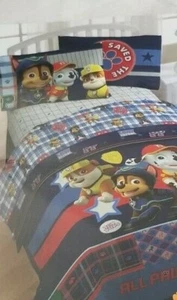 3 pc Nickelodeon Paw Patrol Preppy Pups Twin Sheet Set NIP - Picture 1 of 12