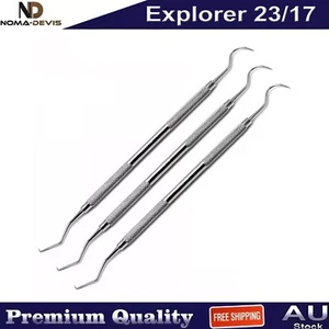 Diagnostic Explorer 17/23 Calculus Hook Pick Dental Examination Probes CE - Picture 1 of 5
