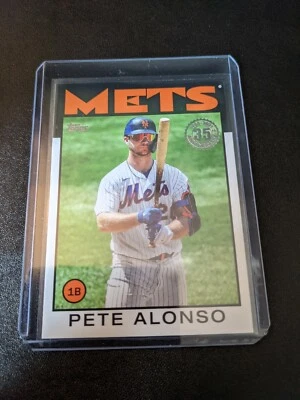 2021 Topps 35th Anniversary 1986 Redux SP Pack Fresh Pete Alonso New York Mets  - Image 1 of 2