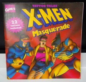 Vintage Marvel Comics - X-MEN MASQUERADE Tattoo Tales -22 Temporary Tattoos Book - Picture 1 of 4